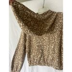 Steve Madden BB Dakota Sittin' Kitty Women's Animal Print Hoodie Brown Small Photo 2
