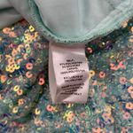 Windsor  sequin sparkly iridescent blue prom homecoming mini dress Photo 7