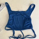 Cotton On Blue, Black, and White Ruched Tank Tops. Size small. 3 tops Photo 2