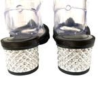 ZARA  Kitten Rhinestone Heel Black Strappy Knot Sandals 7.5 Wedding Cruise Resort Photo 4