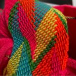 Wayuu NEW Artisan Handwoven Crossbody Drawstring Bucket Bag Neon Pink Tassels Photo 8