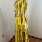 Chartreuse EcoVero Tiered Maxi Dress Yellow Size XL Photo 3