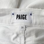 Paige  Denim Verdugo Crop White Distressed Raw Hem Designer Jeans Size 28 | 6 Photo 7