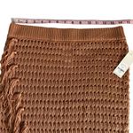 Francesca's Francesca’s Nola Brown High Rise Tassel Crochet Skirt Cover Up Size Large Photo 3