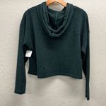 Girlfriend Collective Cropped Pullover Hoodie XS in Dark Heather Green Photo 3