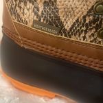 Jbu boot by Jambu Womens Lace up Calgary Brown Python/Coral Rainboots Size 11M Photo 3