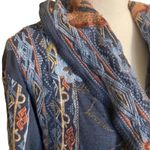 Johnny Was metallic thread Syelles Embroidered
Hoodie Jacket Indigo NWT RARE Photo 2