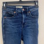 Madewell  “stovepipe” dark wash non distressed high rise jeans size 23 #717 Photo 8