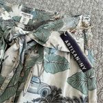 Artisan NY NEW!  Linen Tropical Print High Waisted Tie Front Shorts Size 12 Photo 5