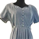 Basic additions‎ women’s size medium, short sleeve maxi denim dress Photo 1