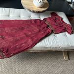 Non Signe Women’s Maroon Golden Metallic Lehenga Choli Blouse + Skirt Size 30 Red Photo 1