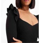 EXPRESS NWT Body Contouring Black Sweetheart Neck Ruffle Fit & Flare Dress XL Photo 2