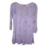 Bandolino Lavender Mixed Media Oversized Top Roll-Tab Sleeves, Small Photo 3