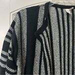 L Love Black/White Striped Cardigan Women’s Medium Black Photo 1