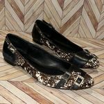 Rachel Zoe  Size 7.5 Animal Print Calf Hair LINDSEY Skimmer Ballet Flats Leather Photo 0