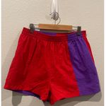Urban Renewal Red Purple Colorblock Reworked Shorts Photo 3
