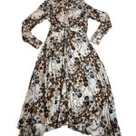 Free People Tough Love Floral Print Midi Shirt Dress Size 0 Lightweight **FLAW** Photo 4