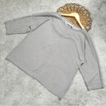 Chico's Chico’s Rib Jacquard Dolman Tee Textured Stripe 3/4 Sleeve Top Size 3 Photo 1