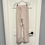 Comfrt Waffle Lounge Pant XS Wide Leg Sweatpants Neutral Pull On Comfy Pants Tan Photo 5