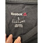 Reebok  Large Black Distressed Women's Dance Short Sleeve Crewneck Athletic Tee Photo 3