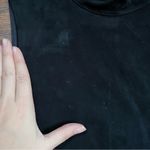 Theory • Eulia Dress black paneled lamb leather suede mock neck ponte knit Photo 6