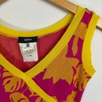 Versus Versace Y2K Abstract Tropical Print Top Sz 40 Small Pink Yellow Photo 2