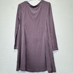 Lush Clothing Lush Long Sleeve Sweater Dress Ribbed Knit Midi with Front Slit Medium Casual Photo 3