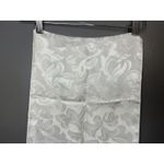 Natori  Scarf Womens One Size Ivory Satin Jacquard Floral Paisley Made in Italy Photo 4