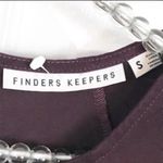 Finders Keepers  Size Small Plum Purple Zip Back Short Sleeve Top Blouse Photo 3