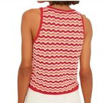 Marine layer  Tuckernuck Coral Wave Stripe
Shell Top Size L Beach Crochet Knit Photo 1