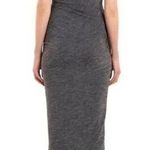T by Alexander Wang Heather Gray Twist Front Jersey Midi Dress Womens Size M Size M Photo 1