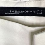 ZARA  Mid Rise Ankle Zip Pocket Detail Stretch Skinny Legging Pants S White #3249 Photo 5