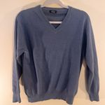Nordstrom  100% Pashmina Cashmere Made in Nepal Sweater Blue/Grey Long Sleeve L Photo 1