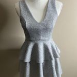Everleigh gray tiered peplum dress xs Photo 6