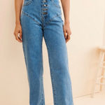 WNTRMSE High Waisted Jacques Straight Leg Jeans Blue Size 2 Photo 0