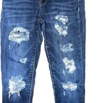 American Eagle Jegging Medium Wash Mid-rise Distressed Skinny Jeans Photo 3