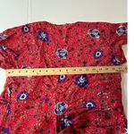 Japna  Women's Size Small Wrap Skirt Sleeve Red Floral Maxi Photo 14