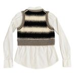 Veronica Beard  Spear Mixed Media Vest in White Multi, Size S Photo 6