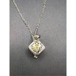 Silver Tone Tree Cage Box Glow in the Dark Necklace Photo 4