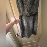 Banana Republic Brand New!  Black & Gray Belted Tweed Power Dress Size 8 Photo 8