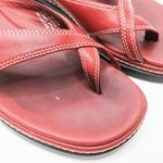 Clarks Vintage Y2K  Artisan Collection Red Leather Toe Sandals Photo 4
