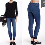 MOTHER The Trainer Jogger Jeans Women’s Size 24 Cropped Denim Tapered Stretch Blue Photo 1