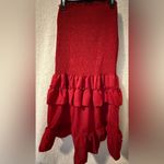 Coral strapless dress. Red Size M Photo 1