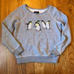 American Eagle sequin penguins sweatshirt Photo 0