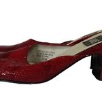 Vintage Glacee Pink Snakeskin Mules Size 7.5 Photo 2