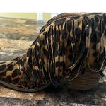 Beast Fashion  Fringe V Cut Leopard Boots Photo 5