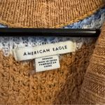 American Eagle  Orange Striped Sweater Photo 2