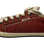 Taos Shoes Women 9.5‎ Orange Canvas Lace Up Star Burst Fashion Sneaker Red Photo 0