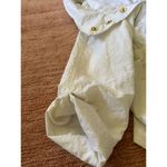 White Waterproof Parka Jacket Women M Lightweight Hood Gold Zip Snap Pockets White Size M Photo 7