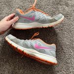 Nike  Gray and Orange Athletic Training Shoes Photo 3